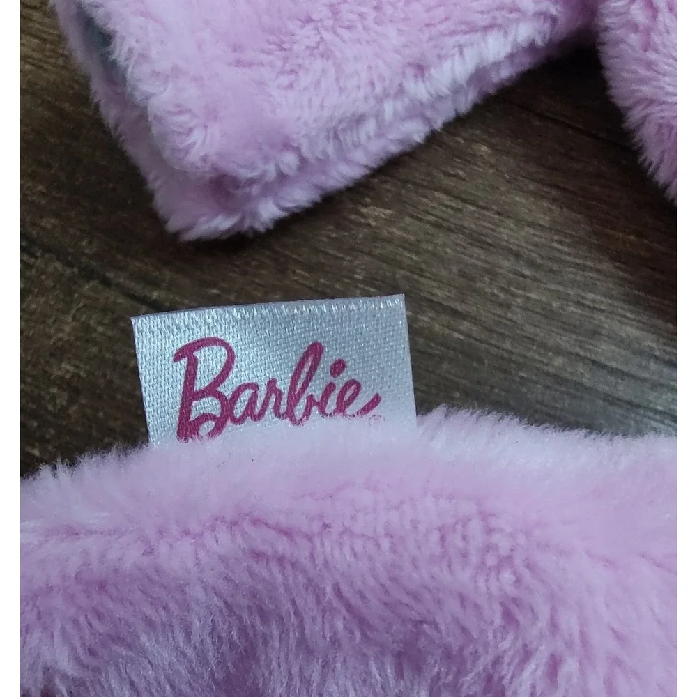 Barbie Pink Bunny Plush Doll Rabbit Ears w Removable Pink Feet Shoes READ